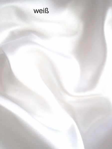 Satin Meterware weiß